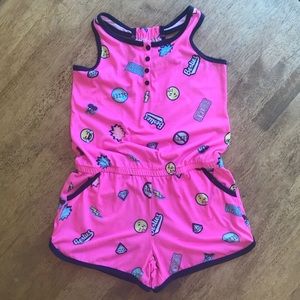 Justice Emoji Pajama Romper